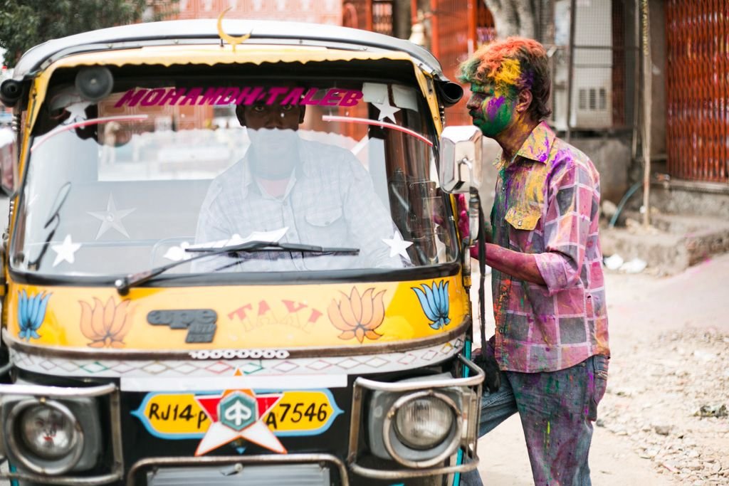 holi in jaipur india