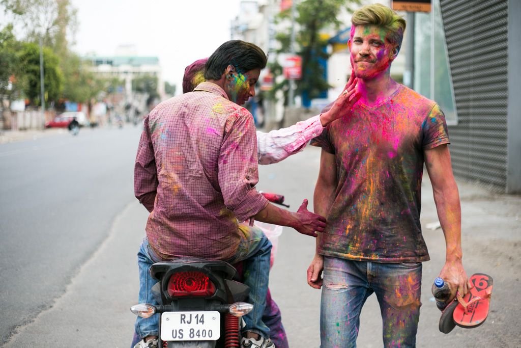 holi in jaipur india