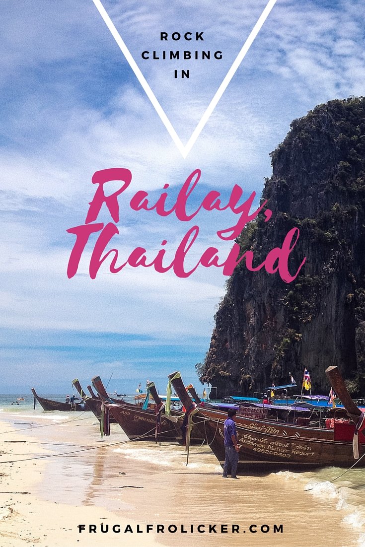 Rock climbing in Railay, Thailand