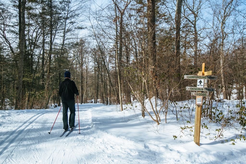 snowshoeing at fahnestock winter park