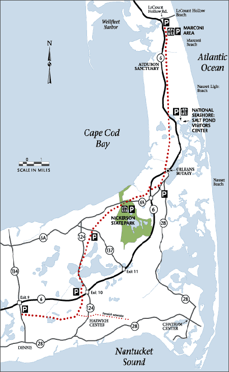 Cape Cod Rail Trail map