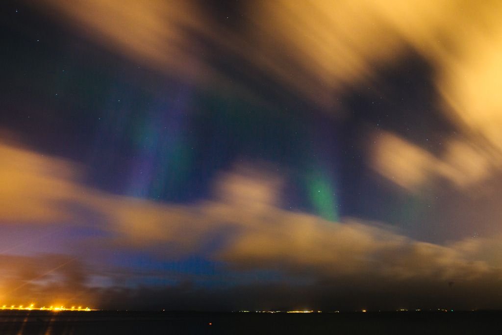 Northern Lights in Reykjavik, Iceland