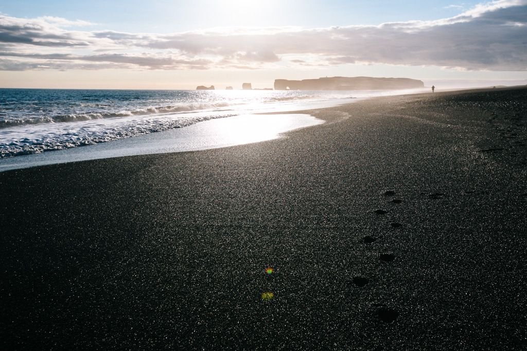 Black sand beach in Iceland