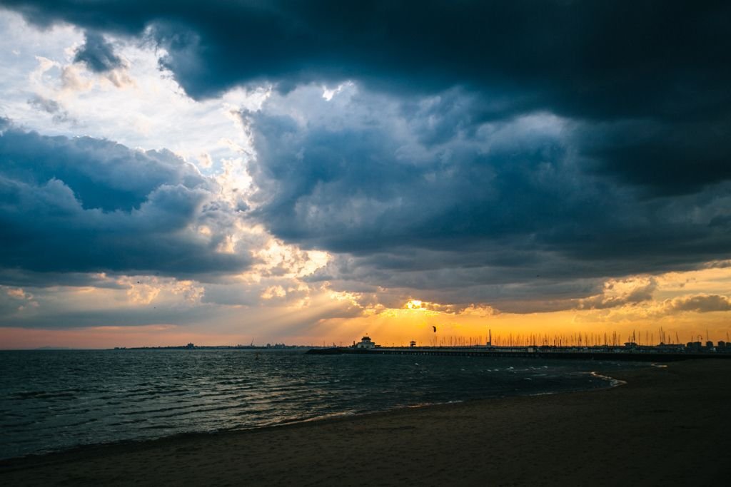 St. Kilda sunset in Melbourne