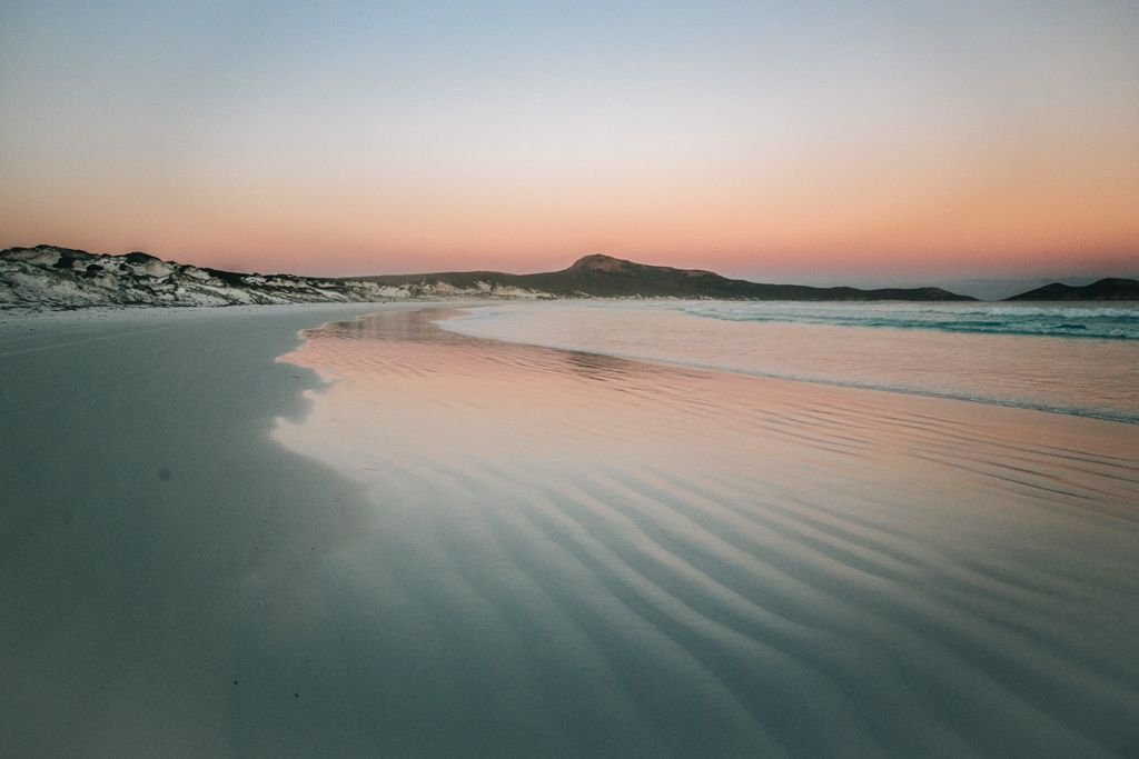 Sunset at Lucky Bay in Cape Le Grand National Park, Western Australia