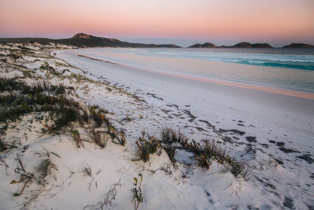 Sunset at Lucky Bay in Cape Le Grand National Park, Western Australia