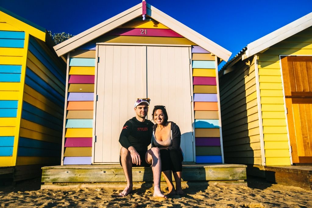 Brighton Beach bathing boxes