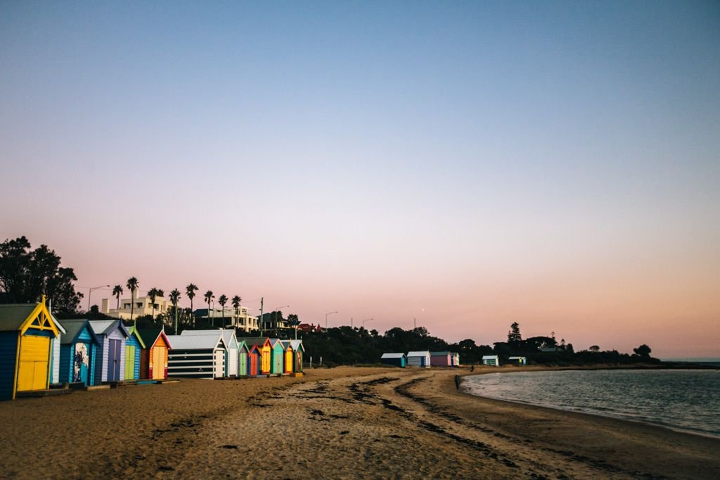 Brighton Beach bathing boxes