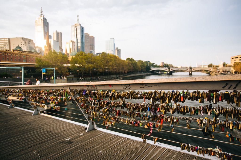 Love locks in Melbourne