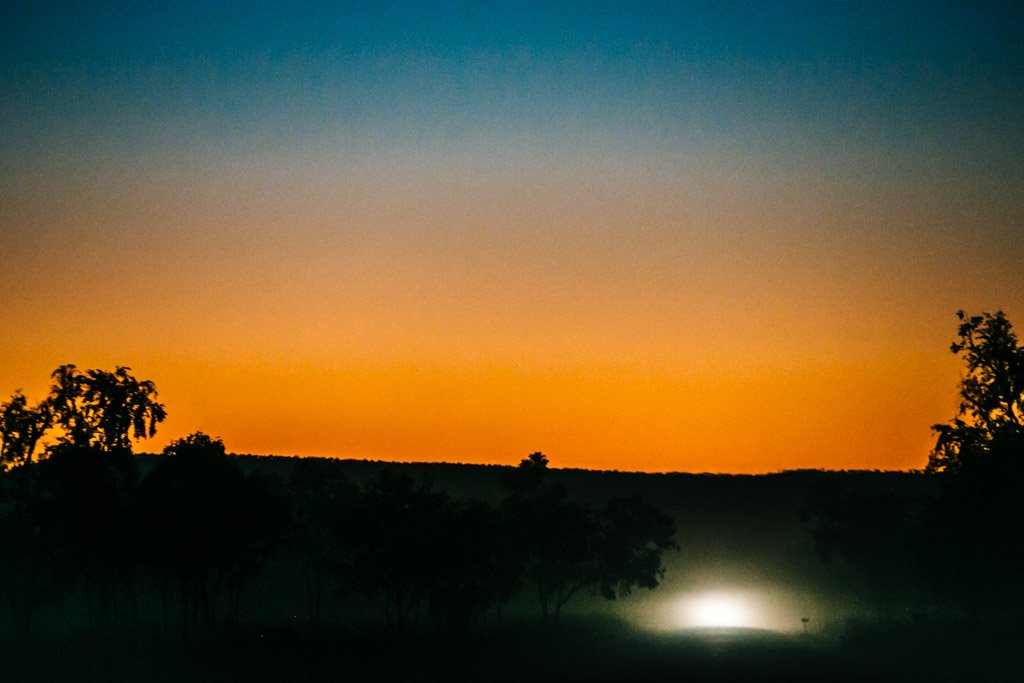 Outback sunset - Australia work and holiday visa