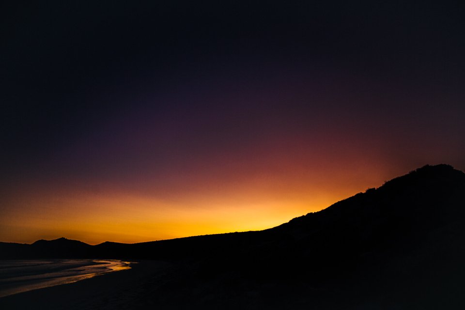 Lucky Bay sunset in Southwest Australia