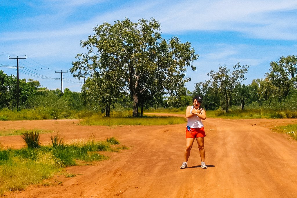 Outback travel selfie