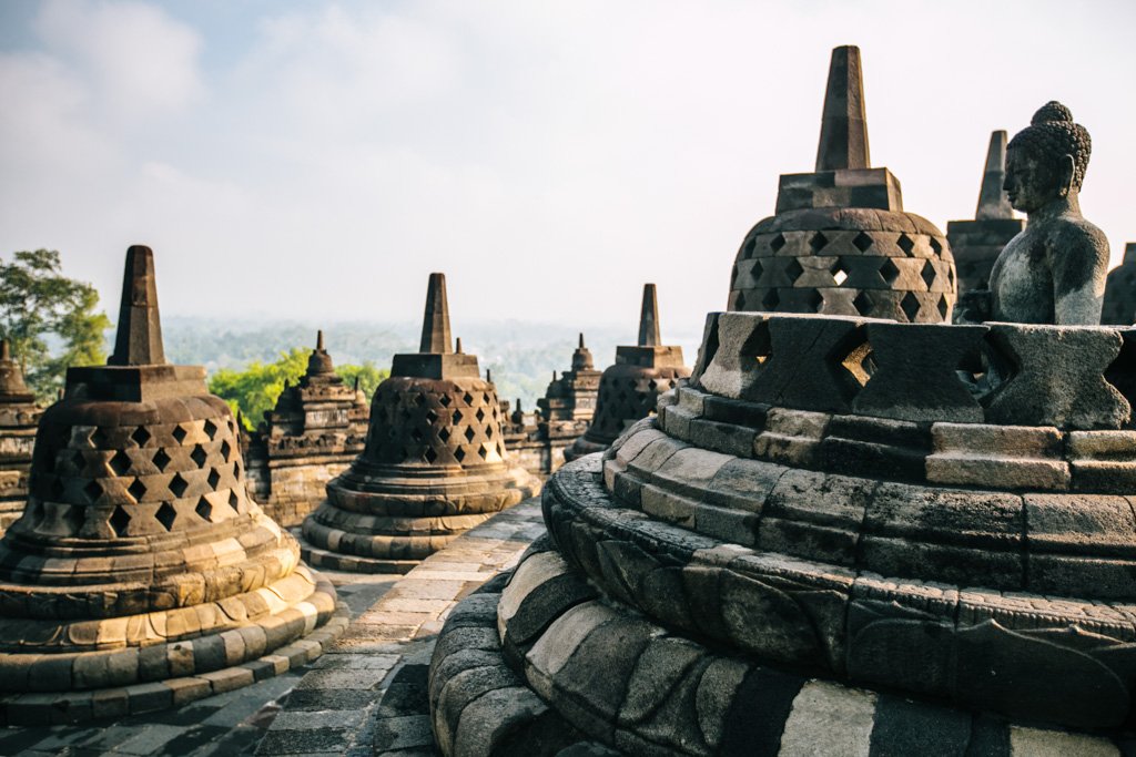 Borobudur temple in Java Indonesia