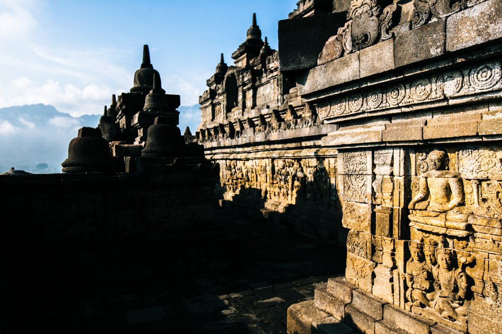 Borobudur temple in Java Indonesia