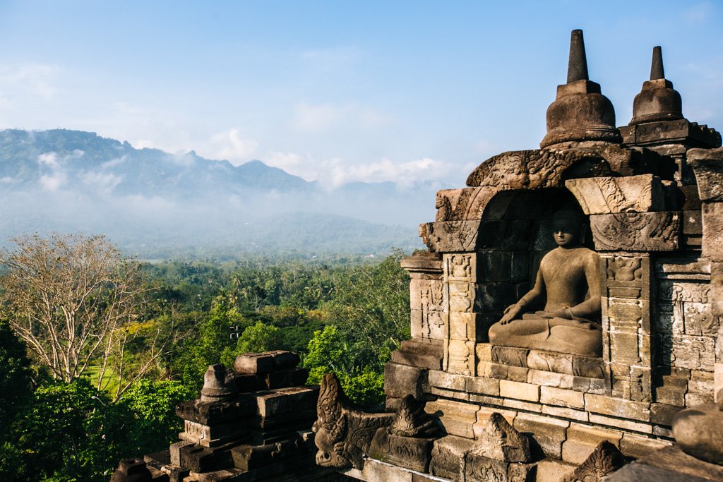 Borobudur temple in Java Indonesia