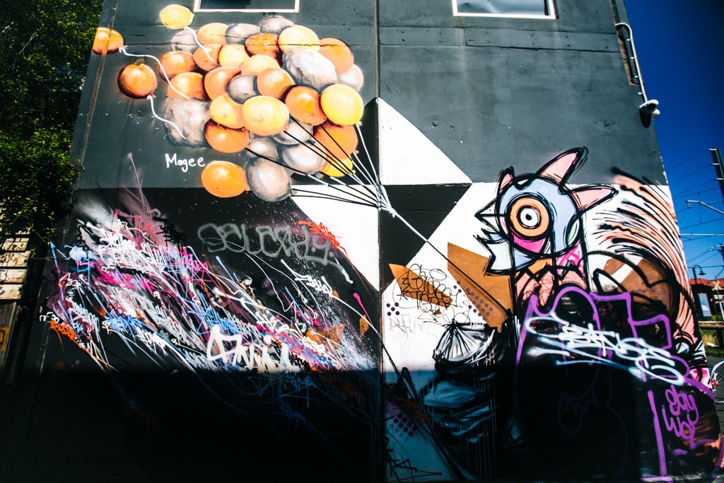 Brunswick street art in Melbourne