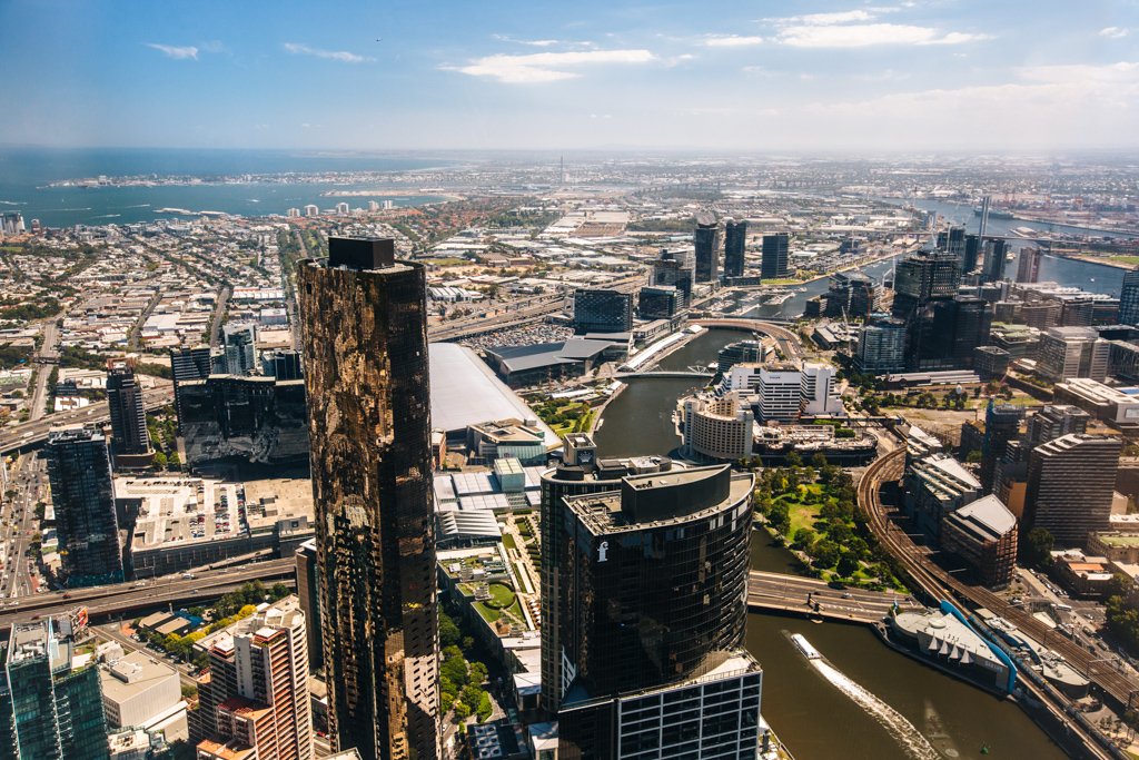 view of Melbourne from Eureka Tower