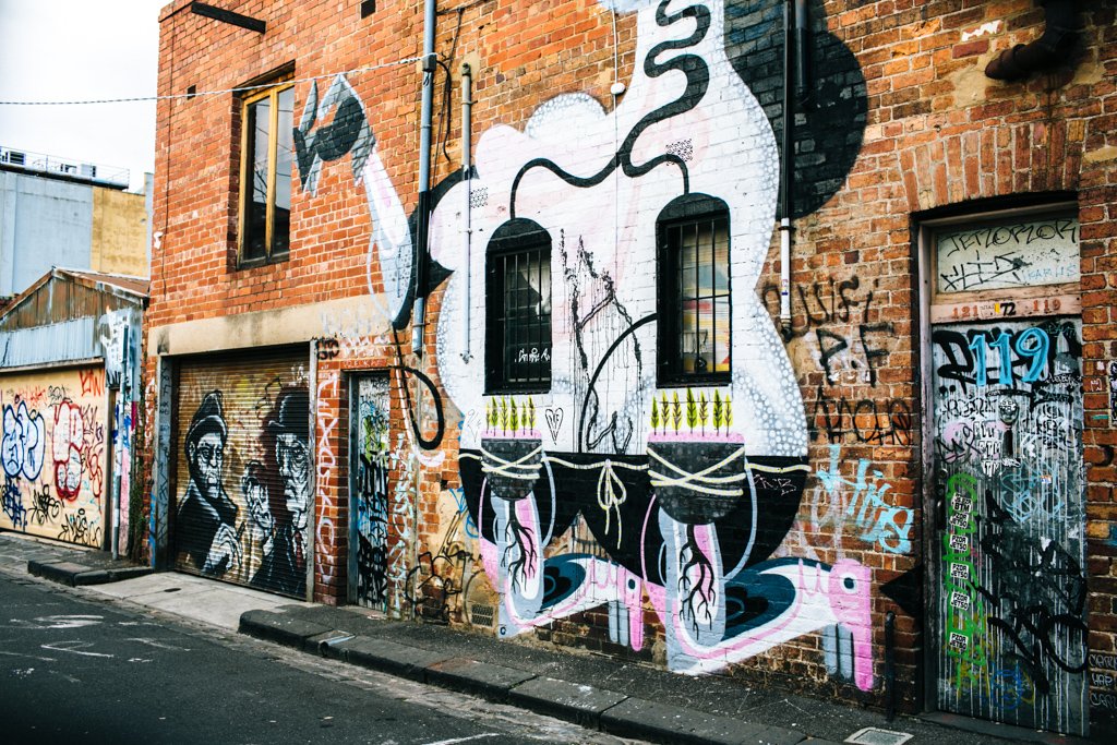 Melbourne street art in Fitzroy