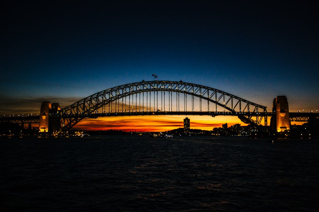 Manly ferry sunset