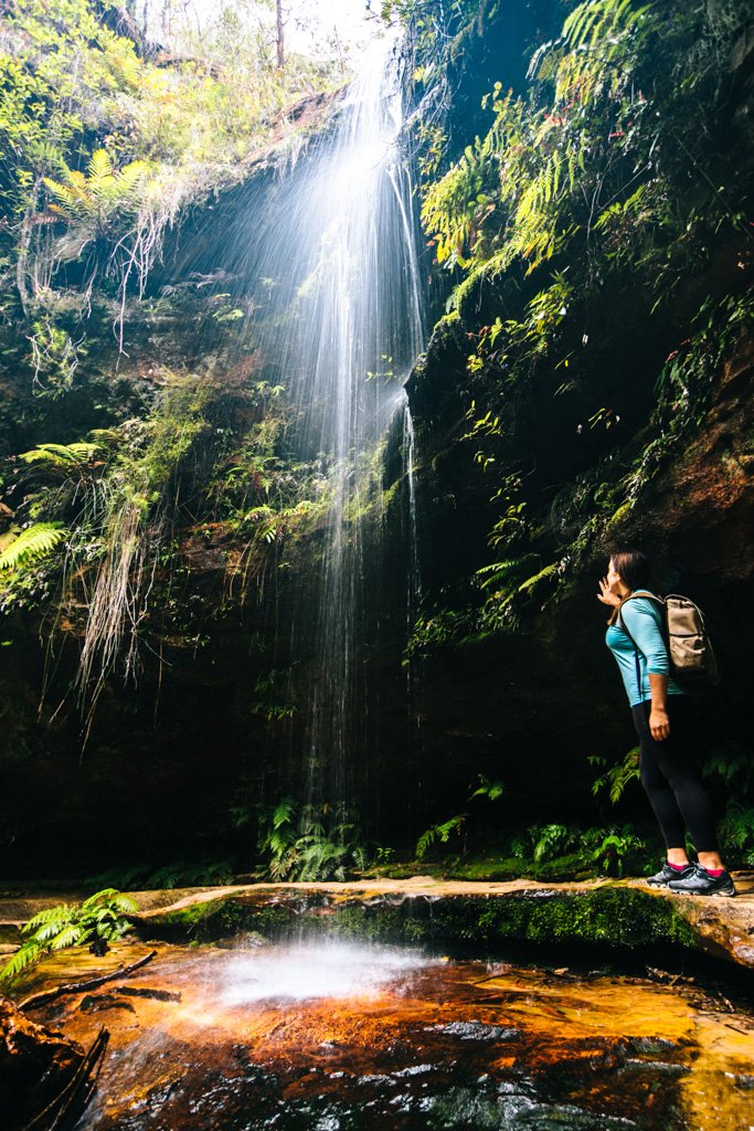 blue mountains waterfall