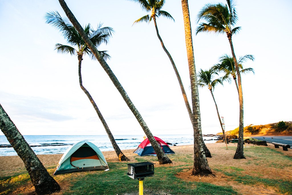 hawaii camping trip