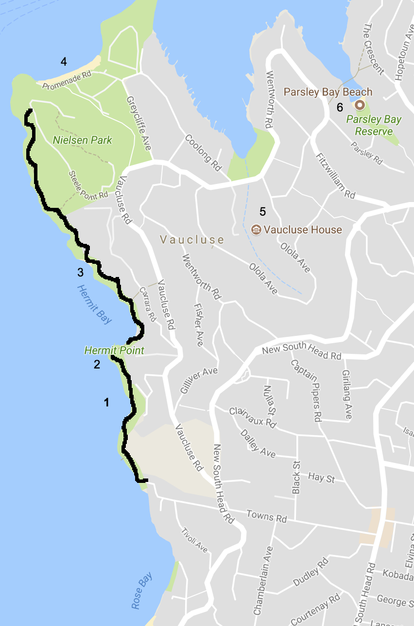 sydney harbour walk map