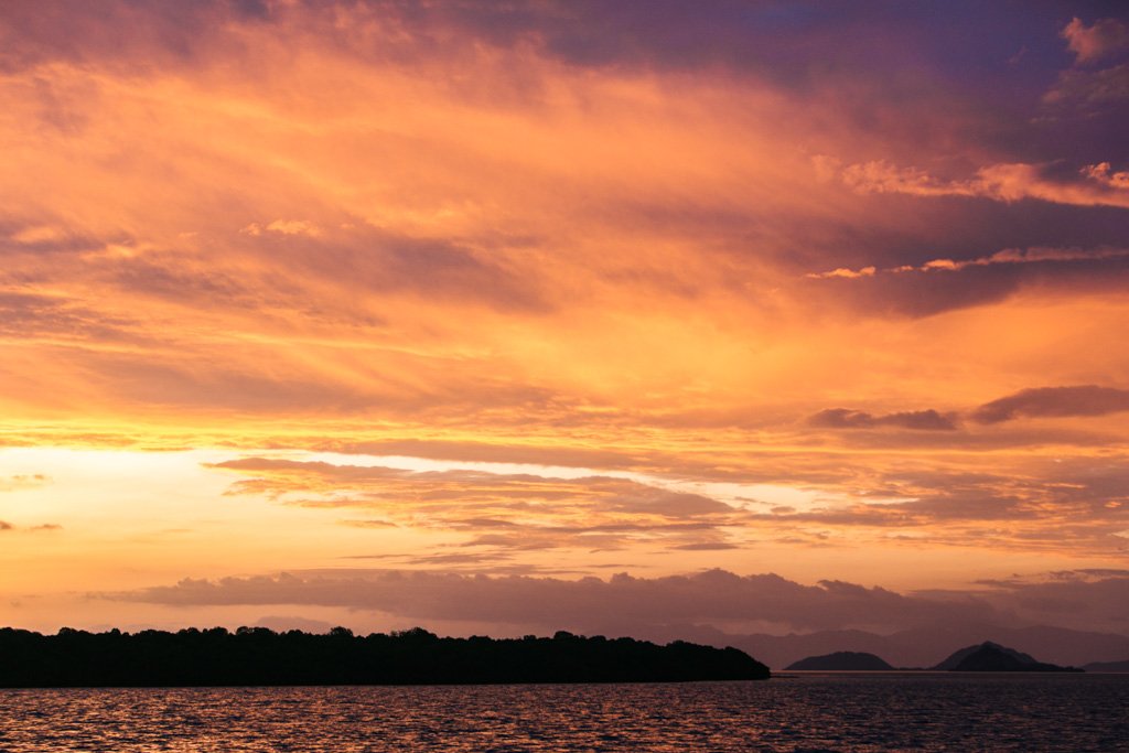 komodo sunset