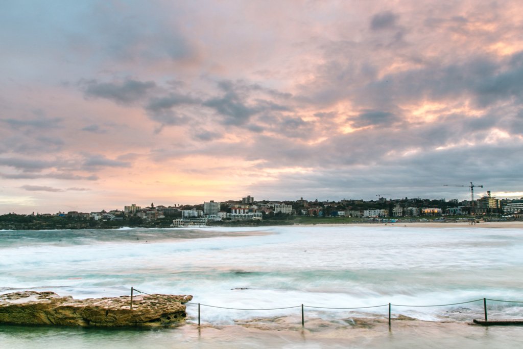 bondi beach sunset