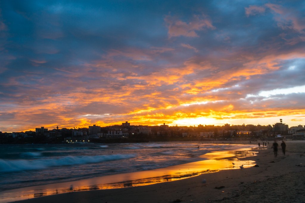 sunset bondi beach