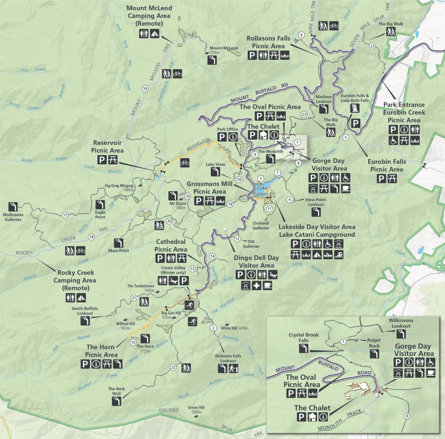 mt buffalo national park map