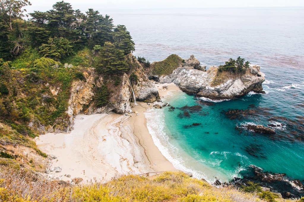 big sur waterfall