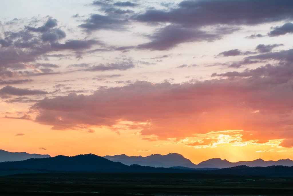 mammoth lakes sunset