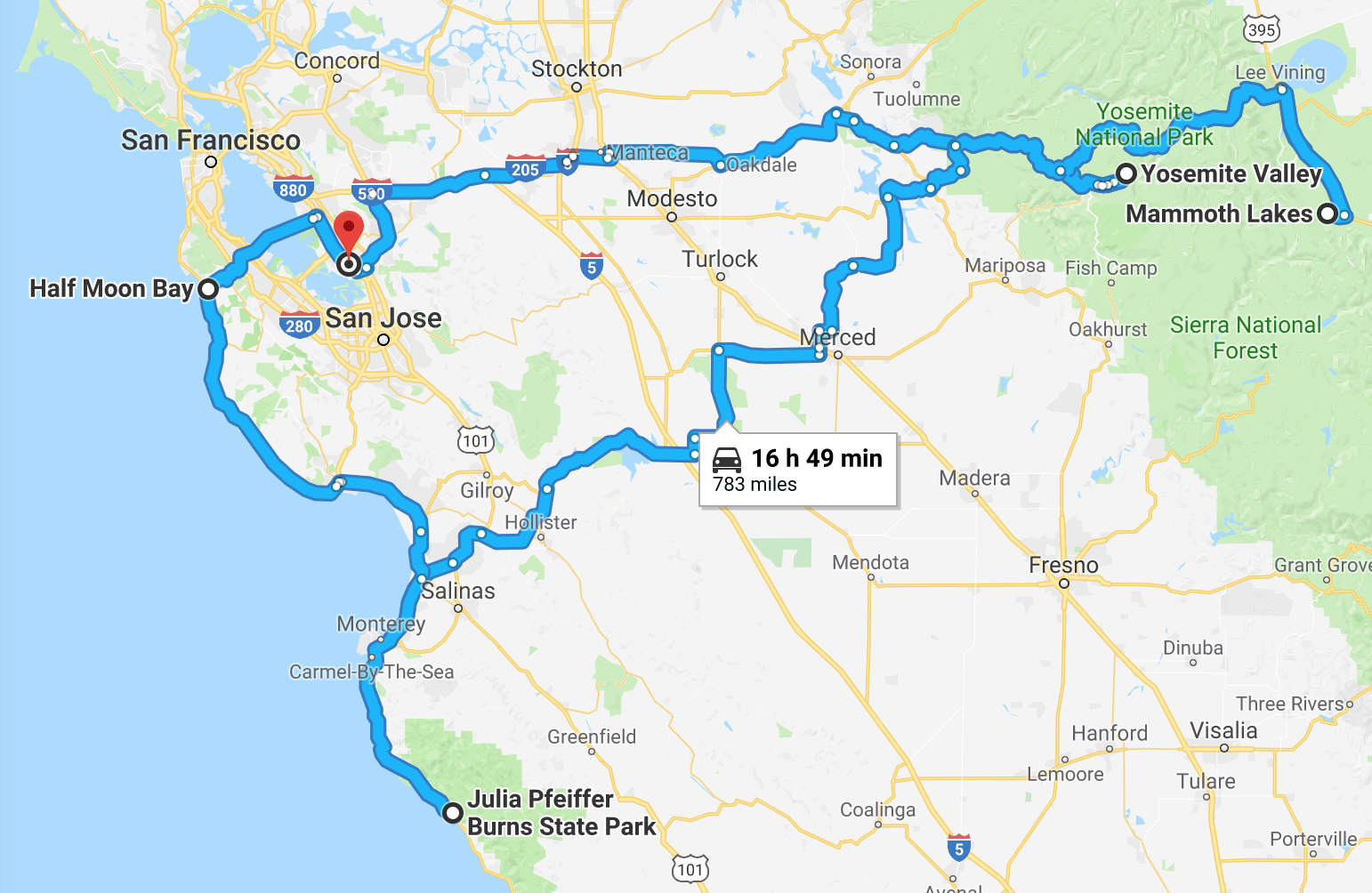 Road Trip Itinerary