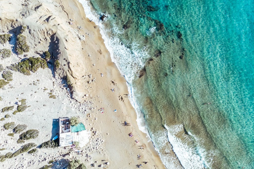 crete beach drone