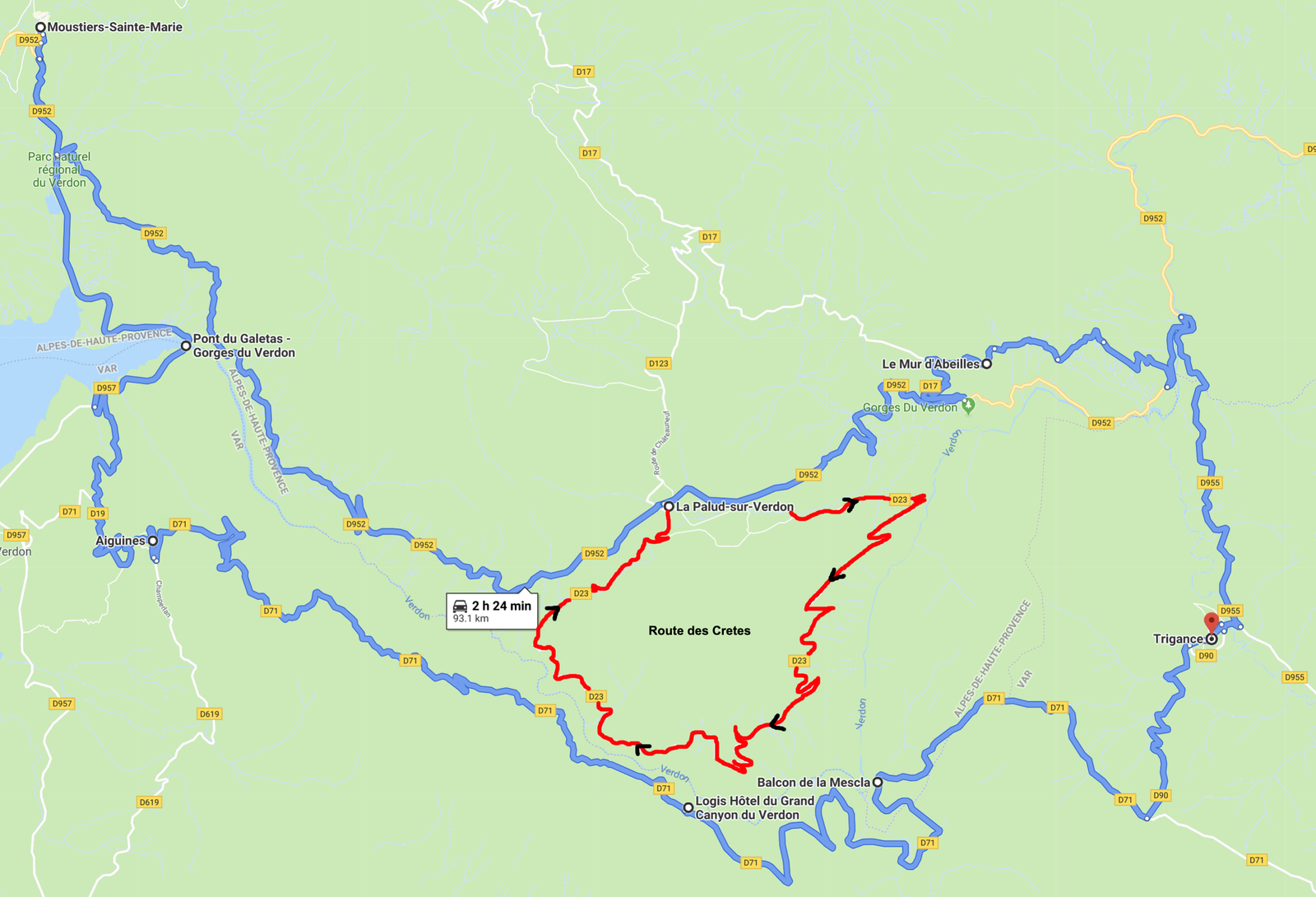 verdon gorge map