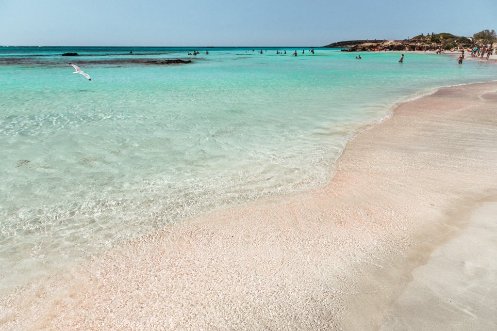 Pink beach Crete