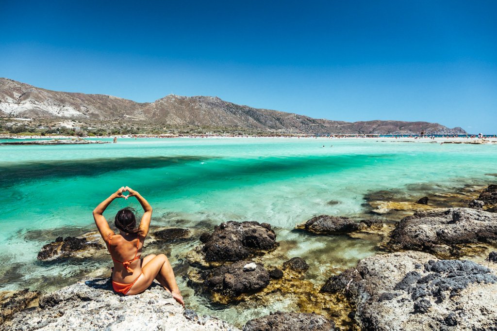 Pink beach Crete