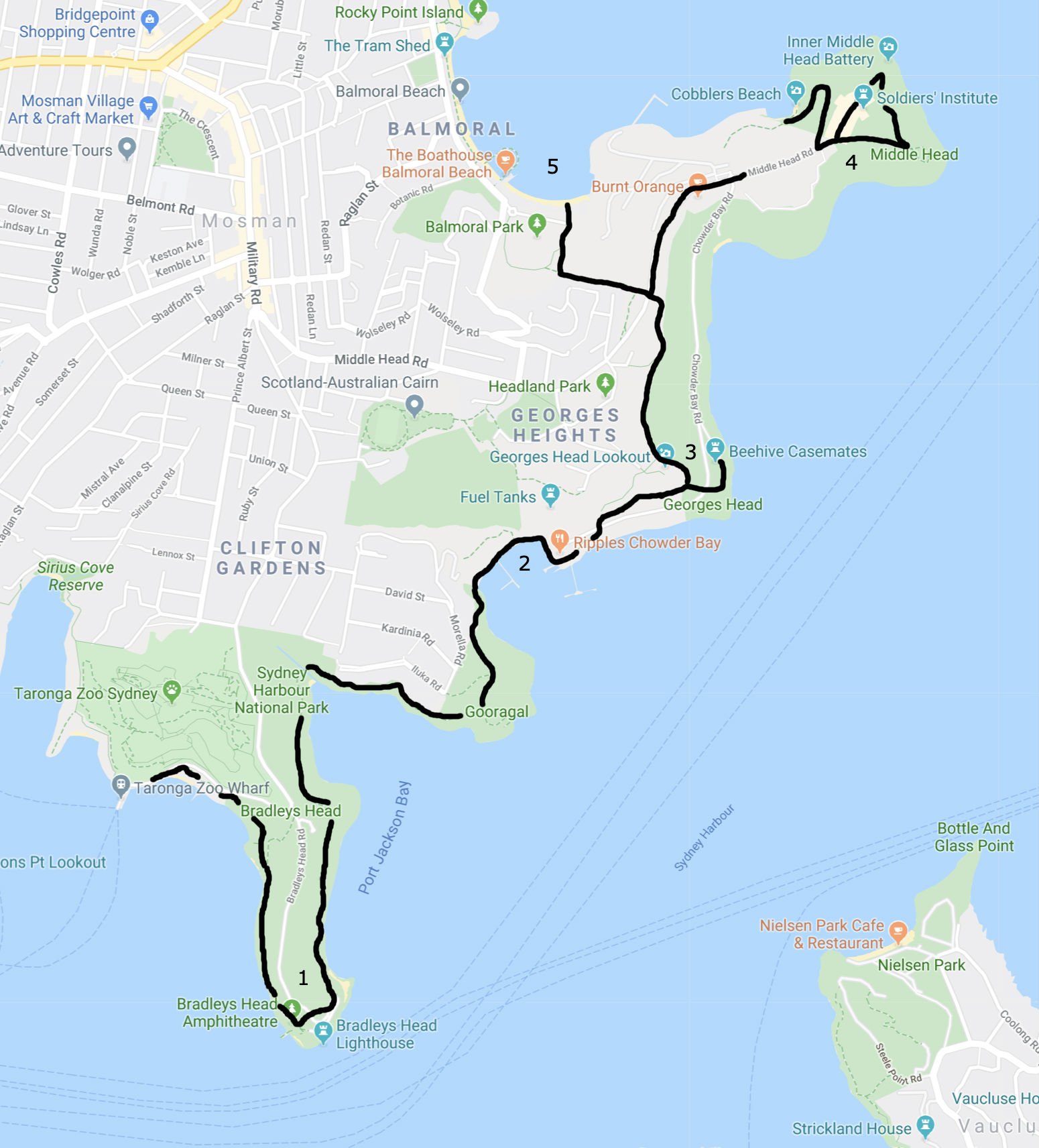 taronga to balmoral walk