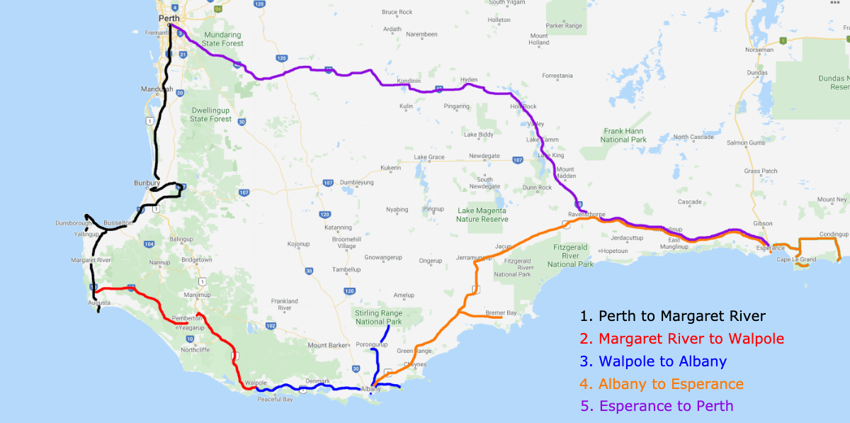 Perth To Esperance Map Perth To Esperance Road Trip | South West Australia Road Trip