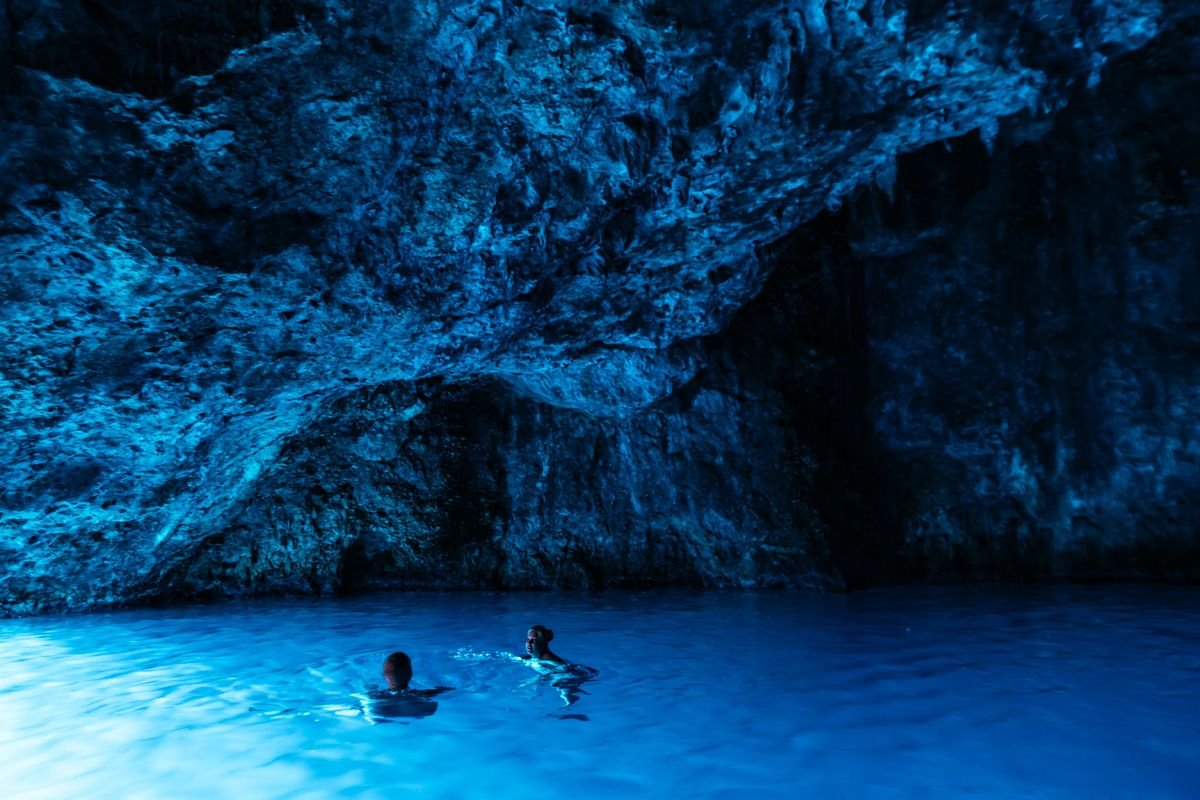 blue cave kastellorizo
